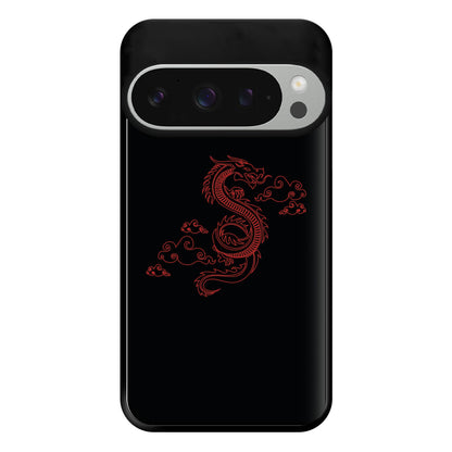 Red - Dragon Patterns Phone Case for Google Pixel 9 Pro XL