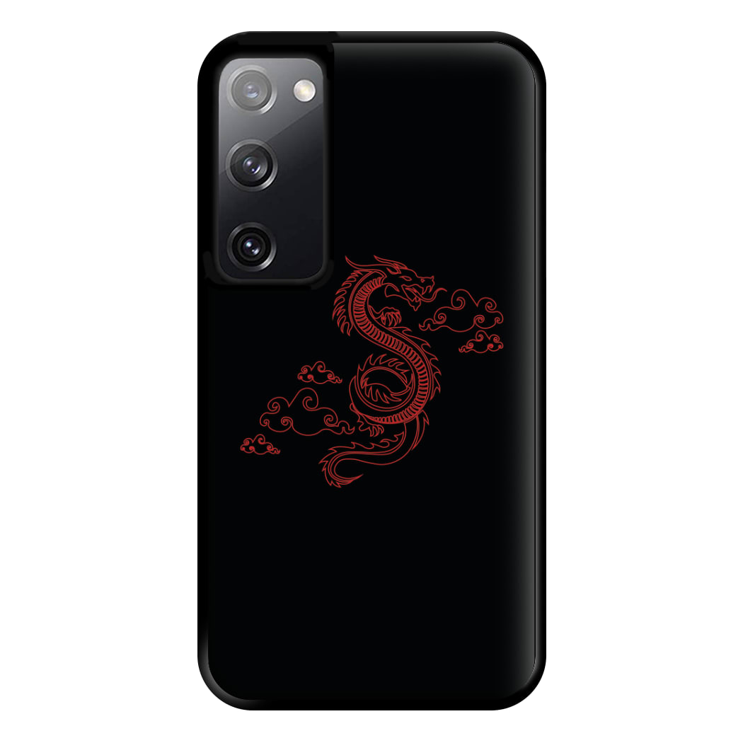 Red - Dragon Patterns Phone Case for Galaxy S20