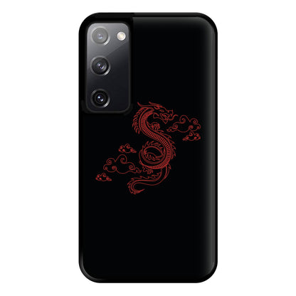 Red - Dragon Patterns Phone Case for Galaxy S20