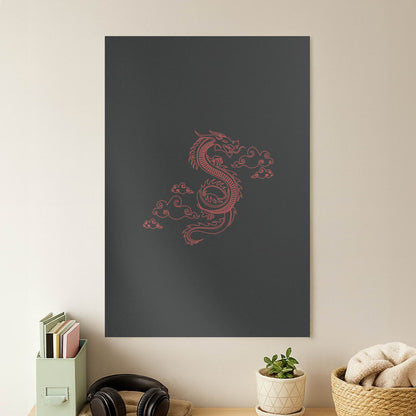 Red - Dragon Patterns Poster