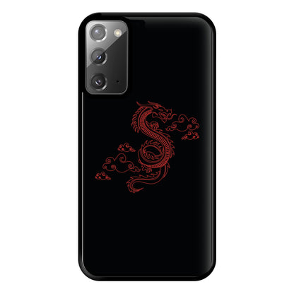 Red - Dragon Patterns Phone Case for Galaxy Note 20 Ultra