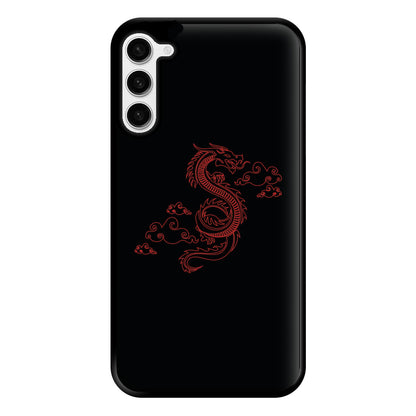 Red - Dragon Patterns Phone Case for Galaxy S23 Plus