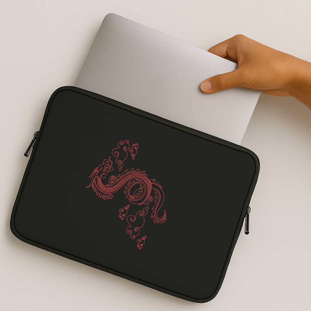 Red - Dragon Patterns MacBook Case