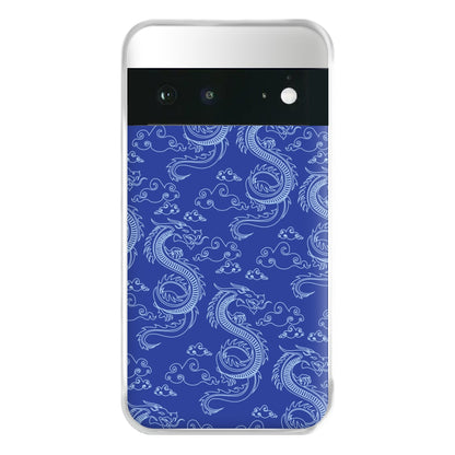 Blue Dragon Pattern Phone Case for Google Pixel 6a