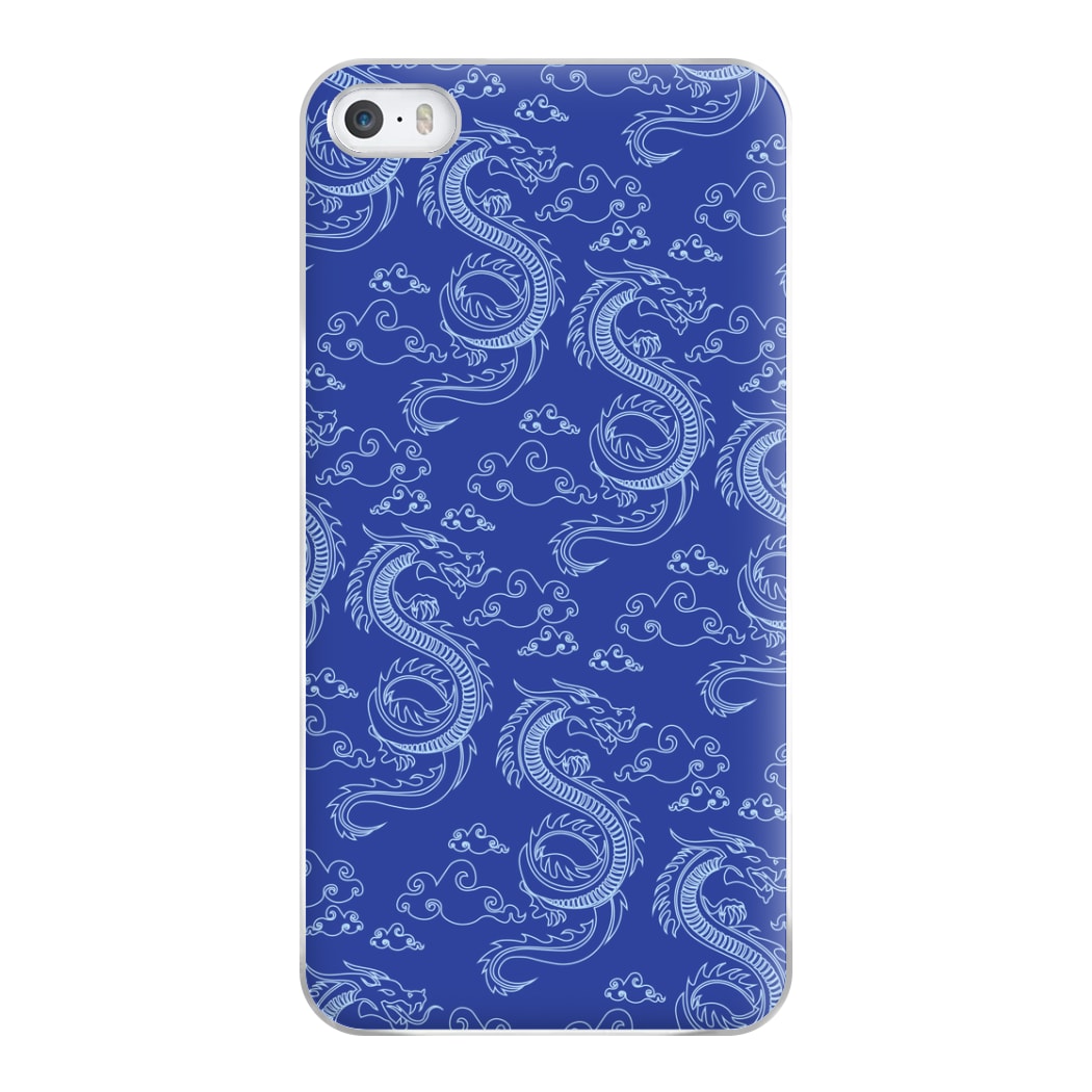 Blue Dragon Pattern Phone Case for iPhone 5 / 5s / SE 2016