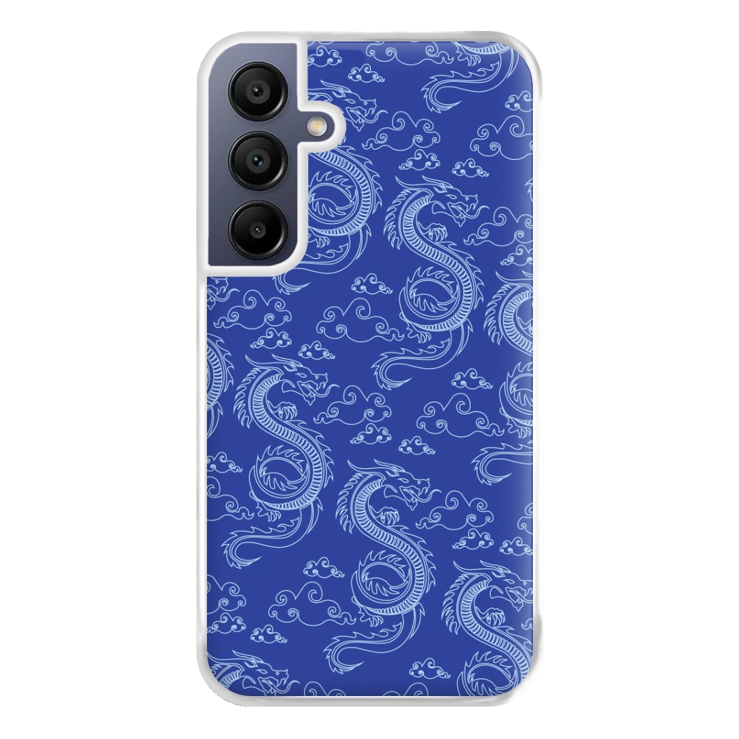 Blue Dragon Pattern Phone Case for Galaxy A16