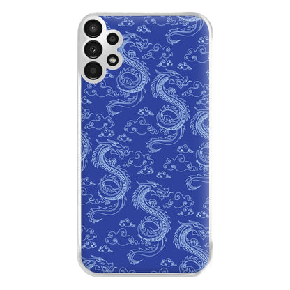 Blue Dragon Pattern Phone Case for Galaxy A13