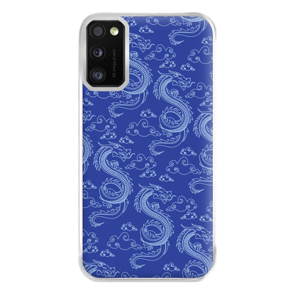 Blue Dragon Pattern Phone Case for Galaxy A41