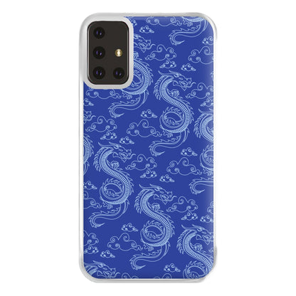 Blue Dragon Pattern Phone Case for Galaxy A71