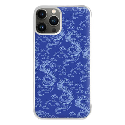 Blue Dragon Pattern Phone Case for iPhone 11 Pro Max