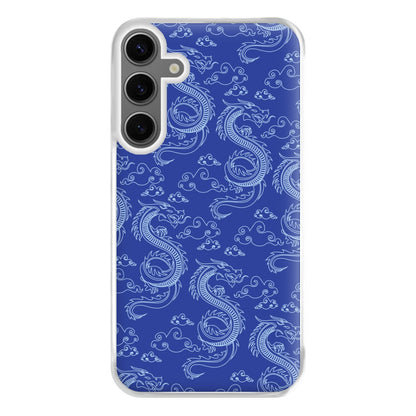 Blue Dragon Pattern Phone Case for Galaxy S24FE