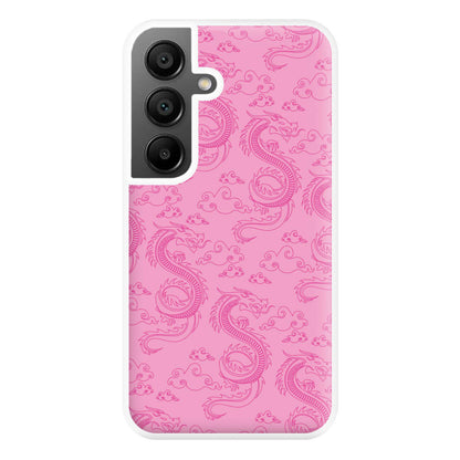 Pink Dragon Pattern Phone Case for Galaxy A55