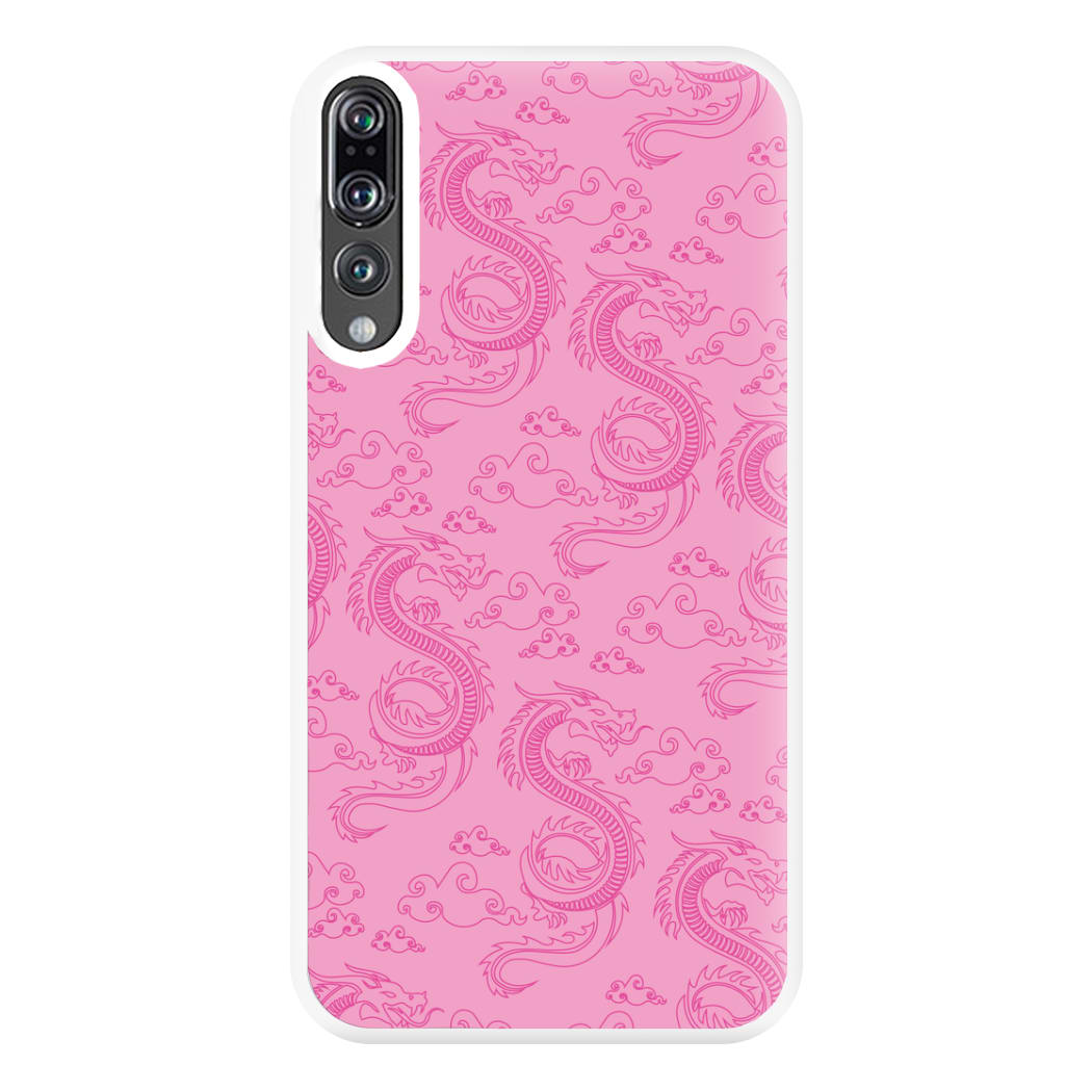 Pink Dragon Pattern Phone Case for Huawei P20 Pro