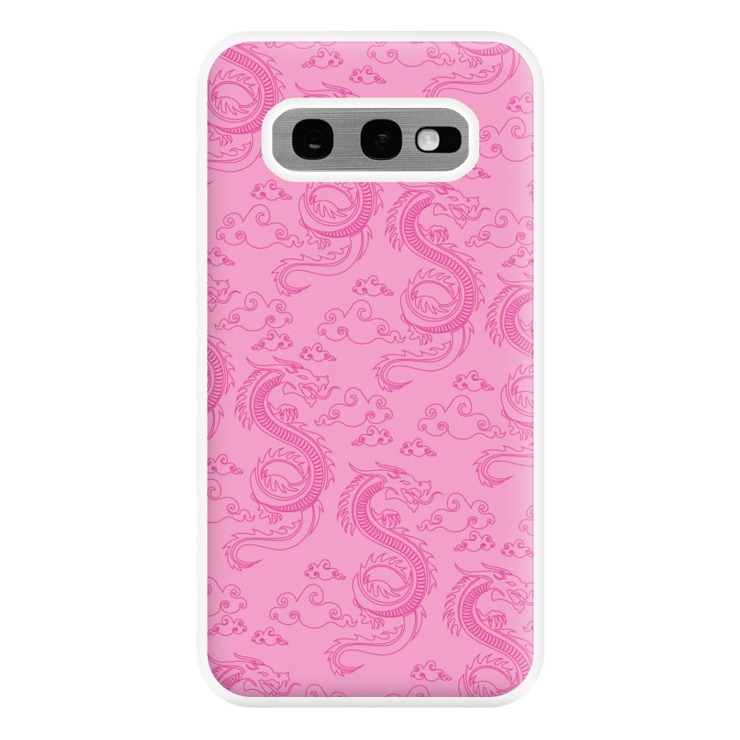 Pink Dragon Pattern Phone Case for Galaxy S10e