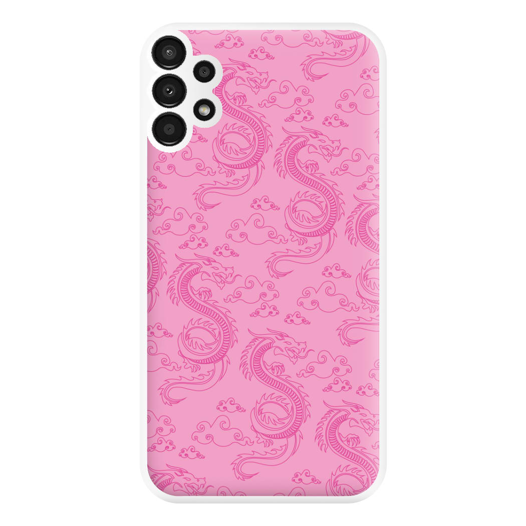 Pink Dragon Pattern Phone Case for Galaxy A13