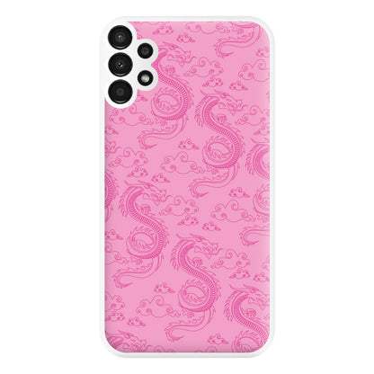 Pink Dragon Pattern Phone Case for Galaxy A13