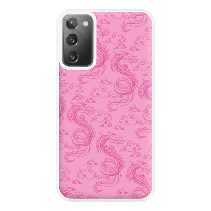 Pink Dragon Pattern Phone Case for Galaxy Note 20 Ultra