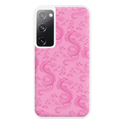 Pink Dragon Pattern Phone Case for Galaxy S20