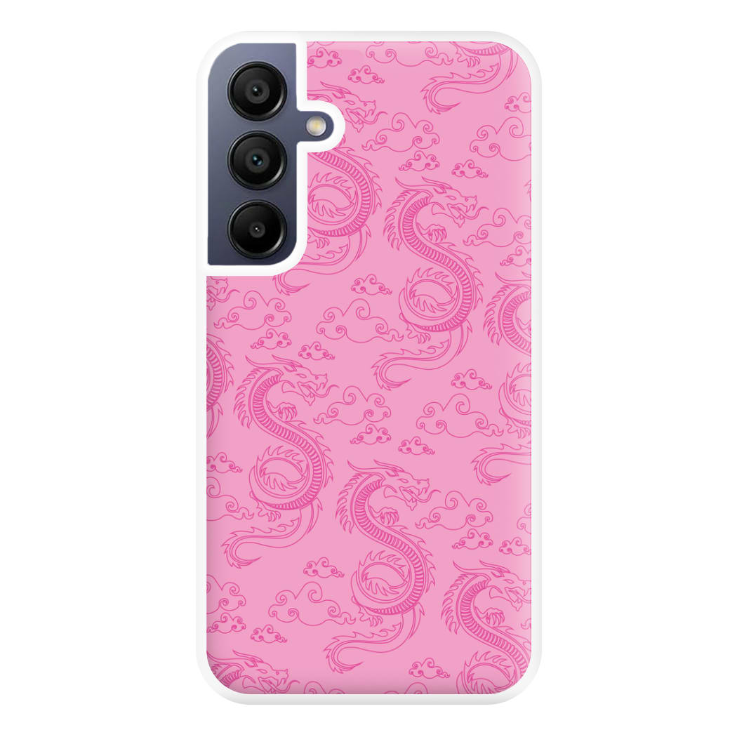 Pink Dragon Pattern Phone Case for Galaxy A16