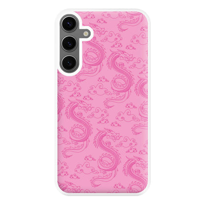 Pink Dragon Pattern Phone Case for Galaxy S24FE