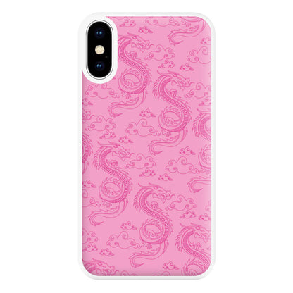 Pink Dragon Pattern Phone Case for iPhone XS Max