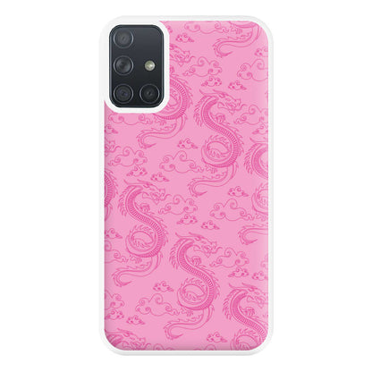 Pink Dragon Pattern Phone Case for Galaxy A71