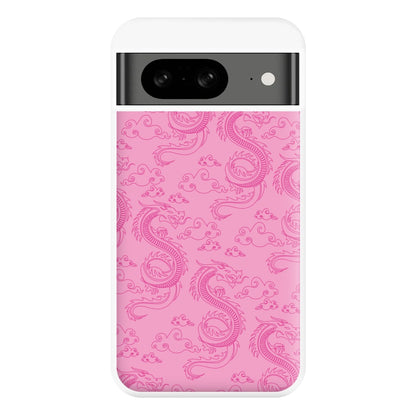 Pink Dragon Pattern Phone Case for Google Pixel 8