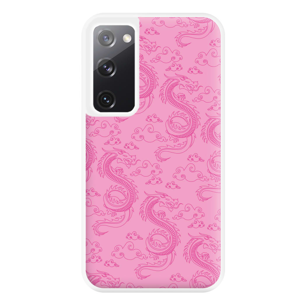 Pink Dragon Pattern Phone Case for Galaxy S20FE