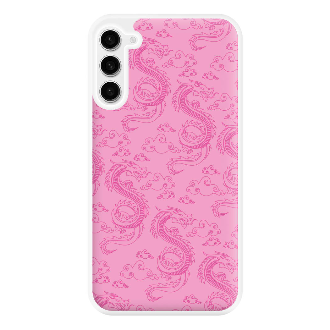 Pink Dragon Pattern Phone Case for Galaxy S23FE