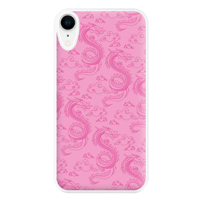 Pink Dragon Pattern Phone Case for iPhone XR