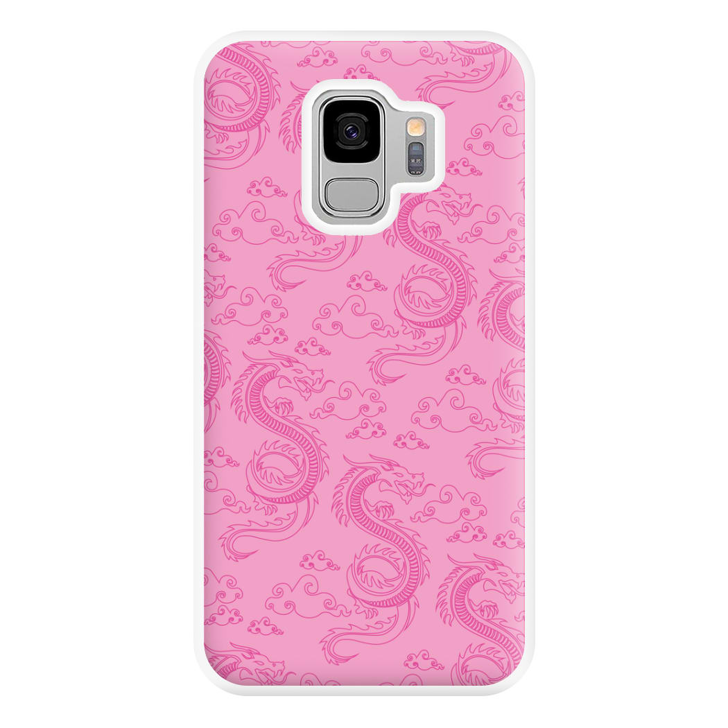 Pink Dragon Pattern Phone Case for Galaxy S9 Plus