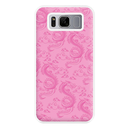 Pink Dragon Pattern Phone Case for Galaxy S8 Plus