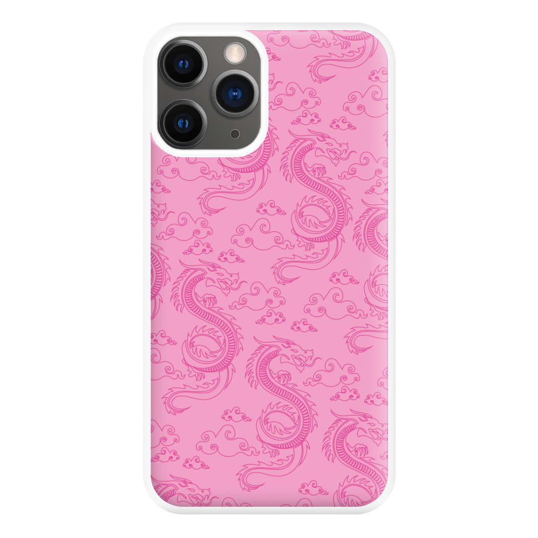 Pink Dragon Pattern Phone Case for iPhone 12 Pro Max