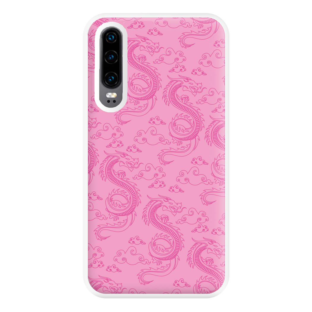 Pink Dragon Pattern Phone Case for Huawei P30