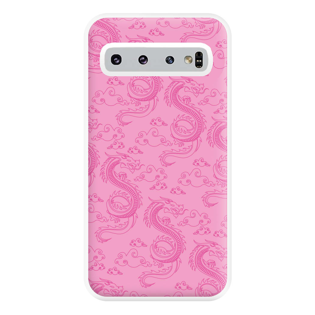 Pink Dragon Pattern Phone Case for Galaxy S10 Plus