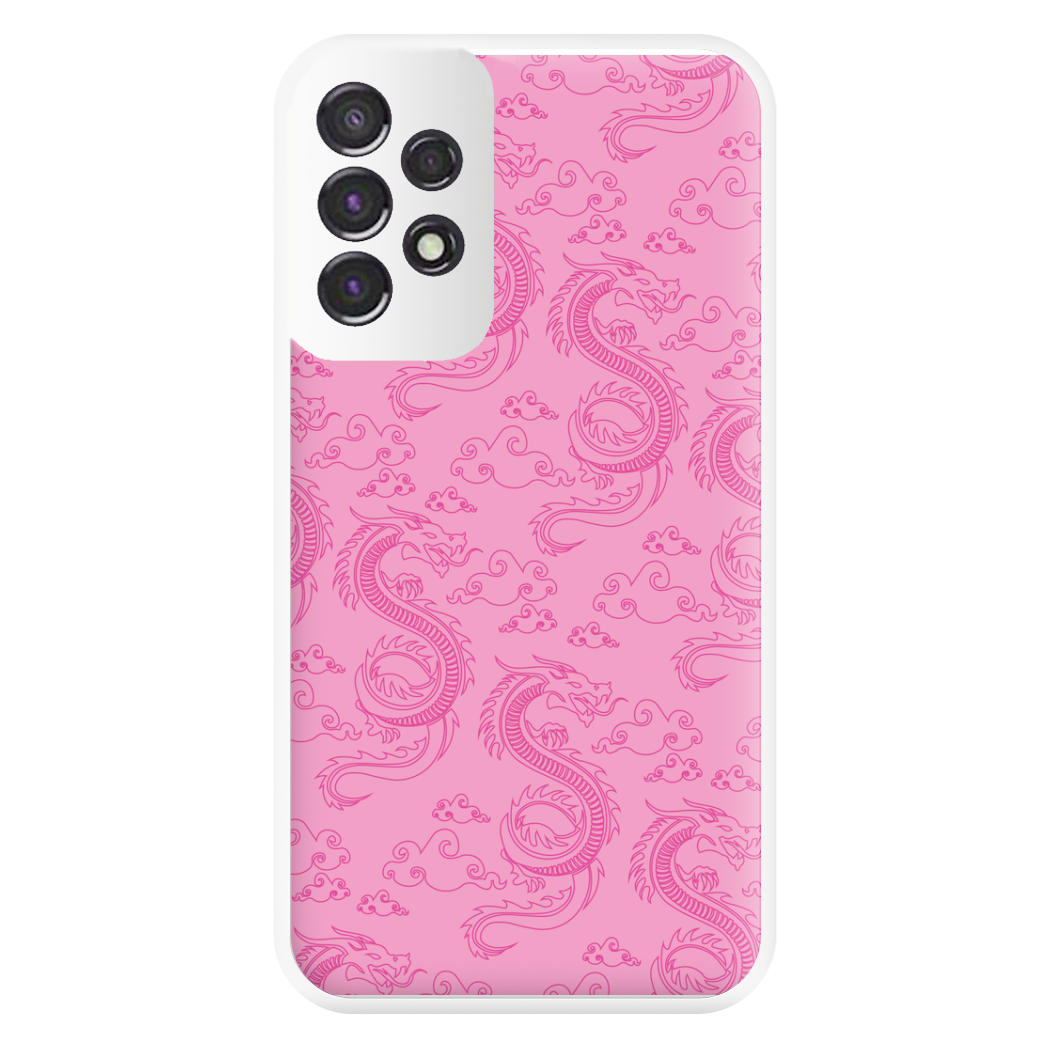 Pink Dragon Pattern Phone Case for Galaxy A53