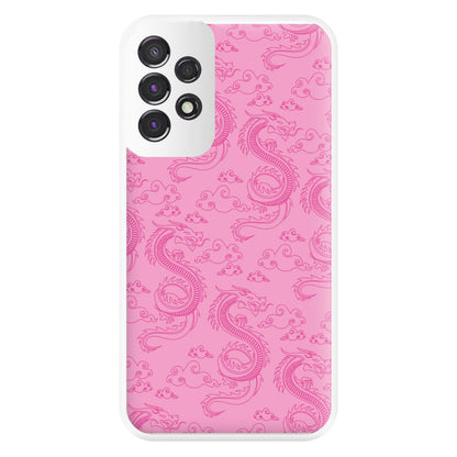 Pink Dragon Pattern Phone Case for Galaxy A53