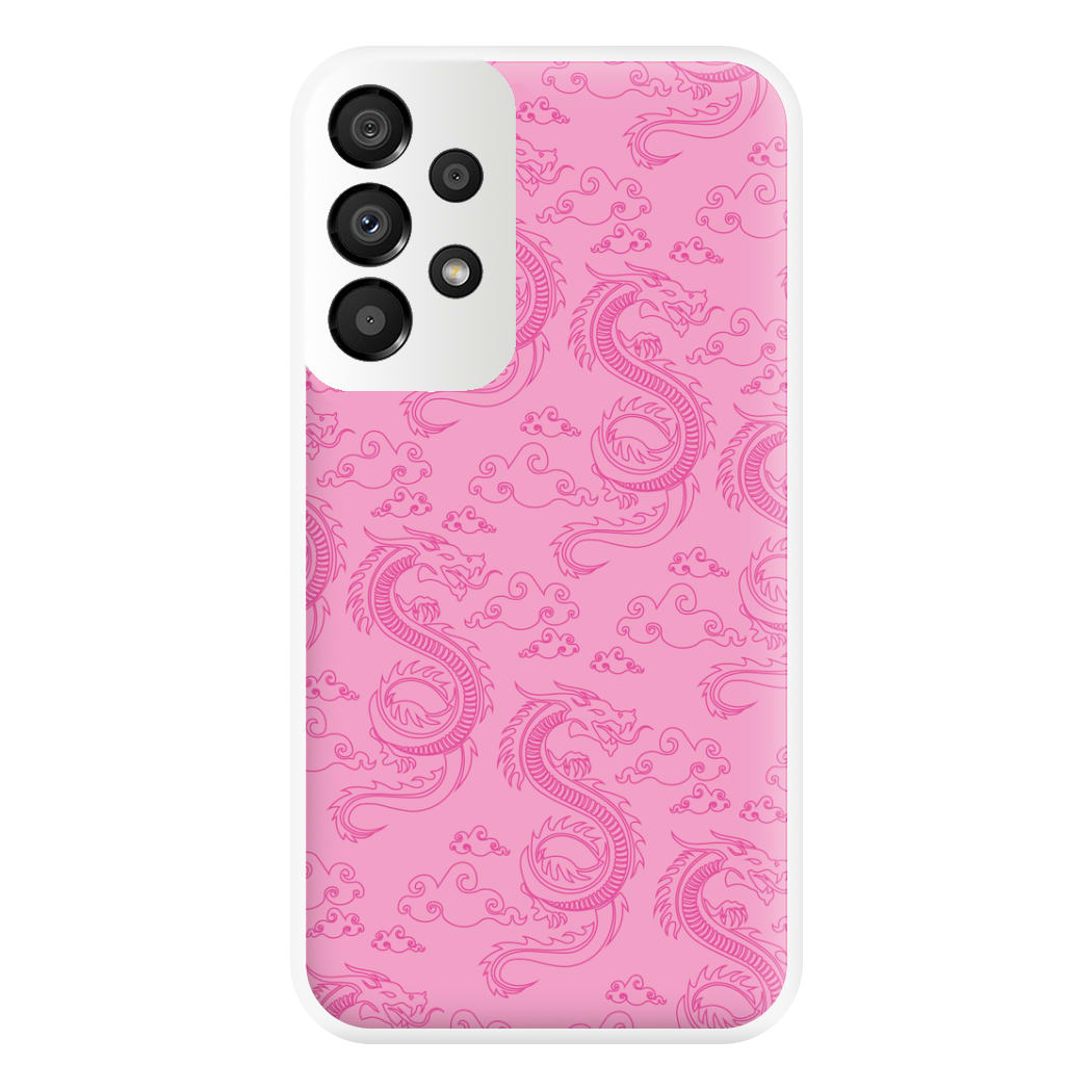 Pink Dragon Pattern Phone Case for Galaxy A33