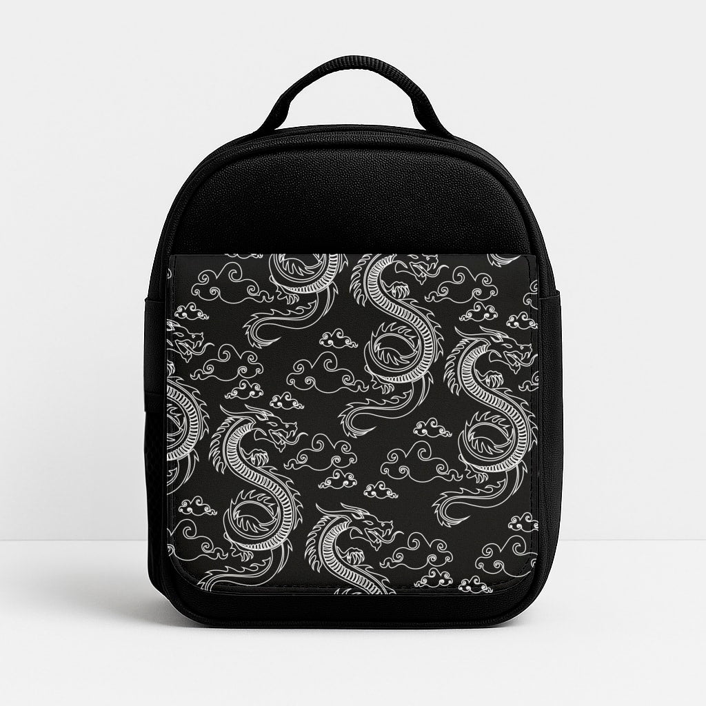 Black And White Dragon Pattern Lunchbox