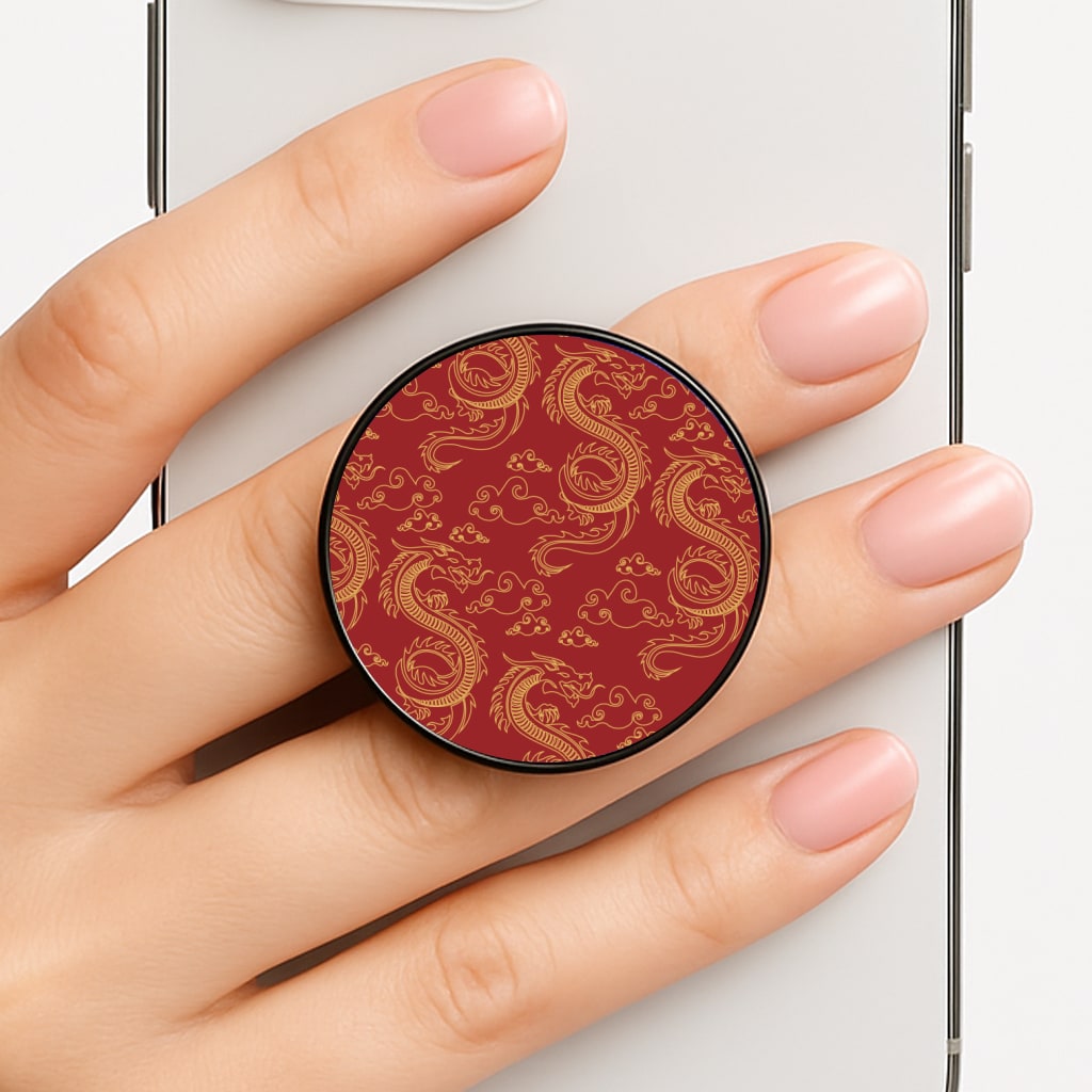 Red And Gold Dragon Pattern FunGrip