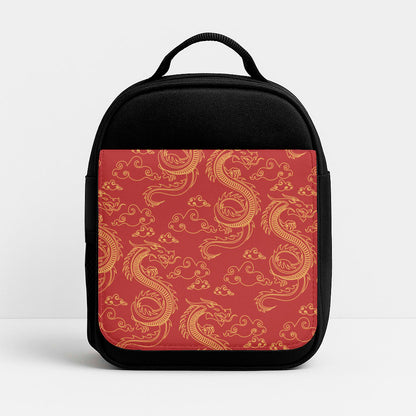 Red And Gold Dragon Pattern Lunchbox