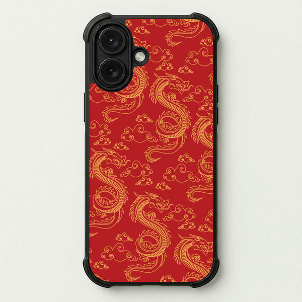 Red And Gold Dragon Pattern Phone Case — Bumper case