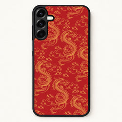 Red And Gold Dragon Pattern Phone Case for Galaxy A37