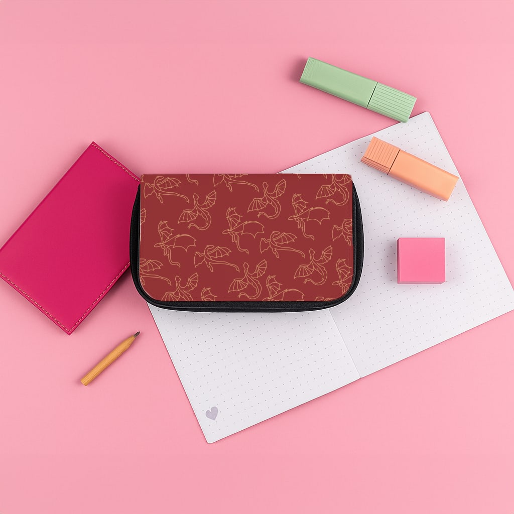 Flying Dragons - Dragon Patterns Pencil Case