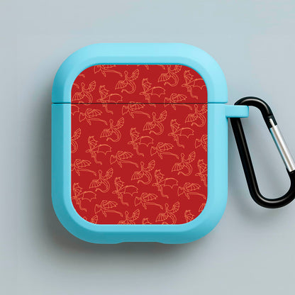 Flying Dragons - Dragon Patterns Blue AirPods Case