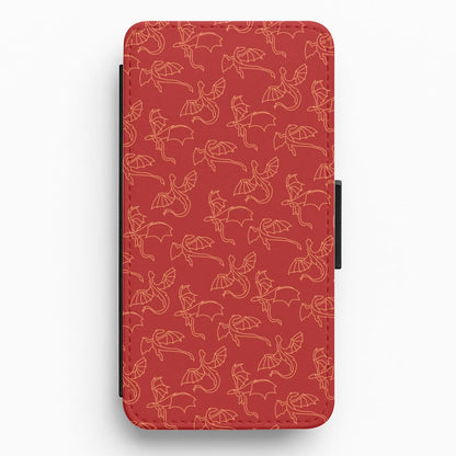 Flying Dragons - Dragon Patterns Flip / Wallet Phone Case