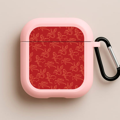 Flying Dragons - Dragon Patterns Pink AirPods Case