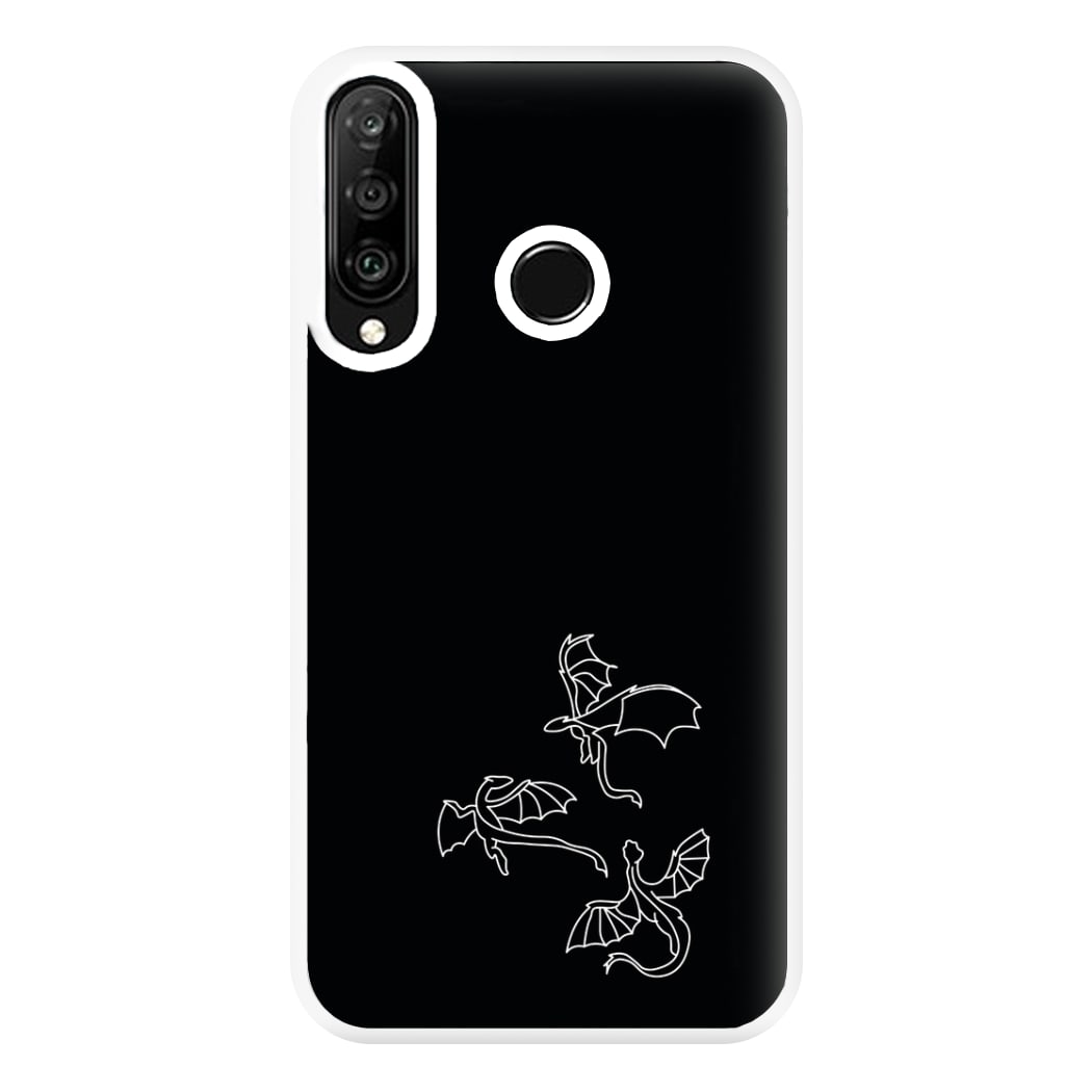 Three Dragons - Dragon Patterns Phone Case for Huawei P30 Lite