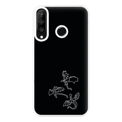 Three Dragons - Dragon Patterns Phone Case for Huawei P30 Lite