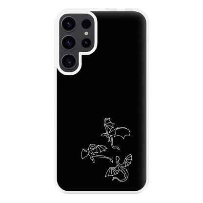 Three Dragons - Dragon Patterns Phone Case for Galaxy S23 Ultra